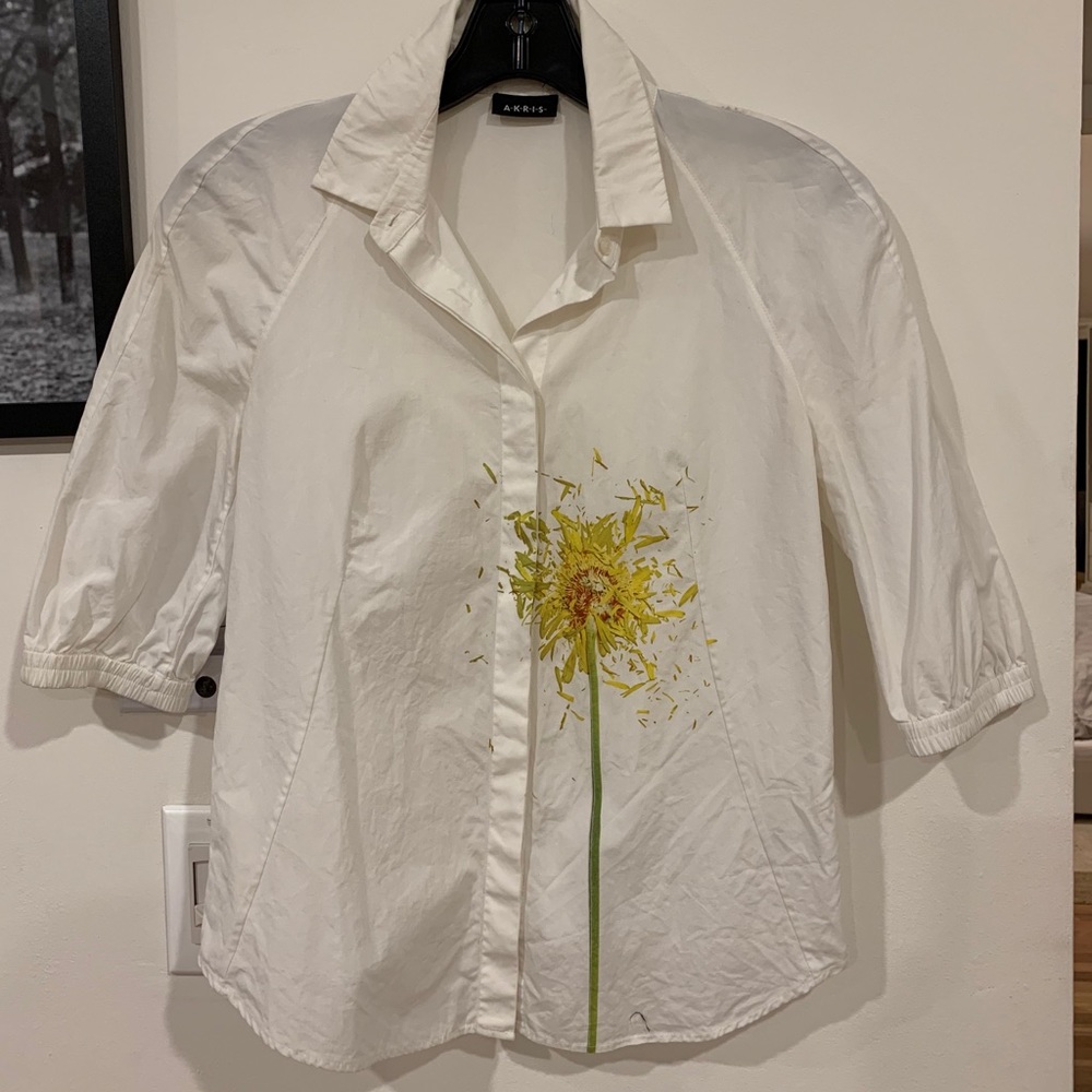 Designer Akris Button Up Top - image 1